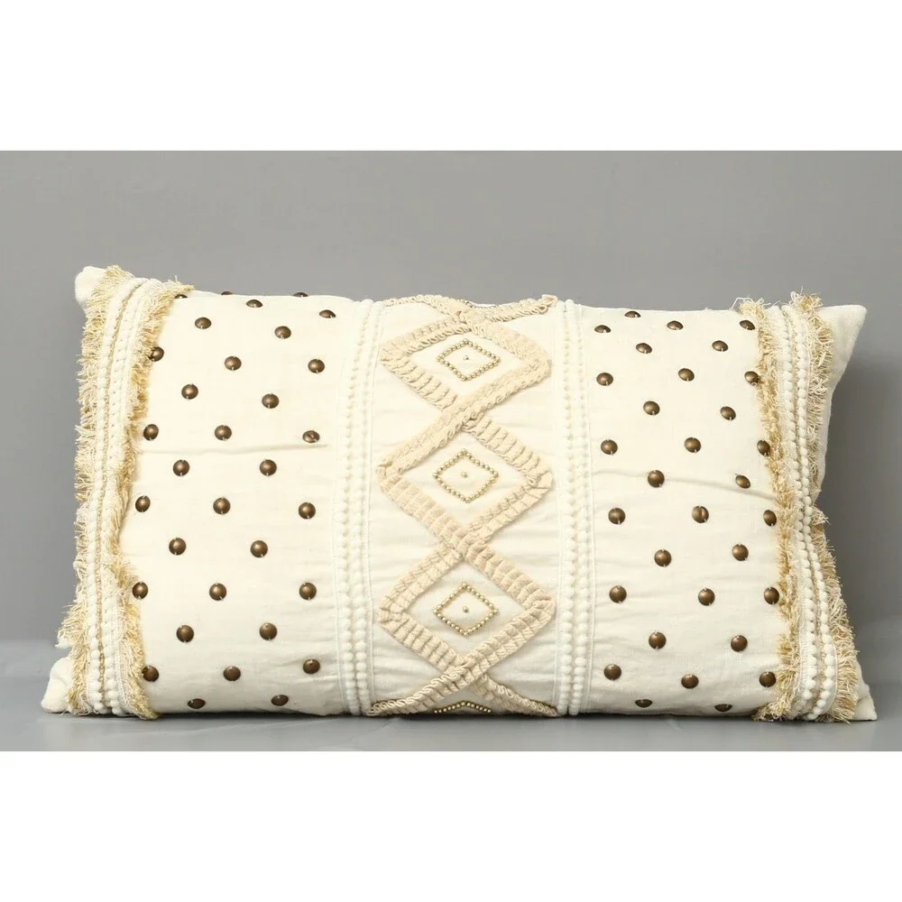 1 PCS Studded Cushion Cover Rectangle Throw Pillow Case Sofa Home Decor 278934